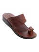 Sandales en cuir pour hommes faites à la main Samaria (marron)