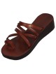 Shifra Handmade Leather Women's Sandals (Brown)