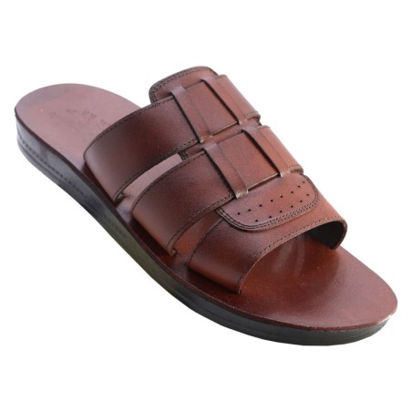 Hermon Handmade Leather Men's Sandals (Brown)