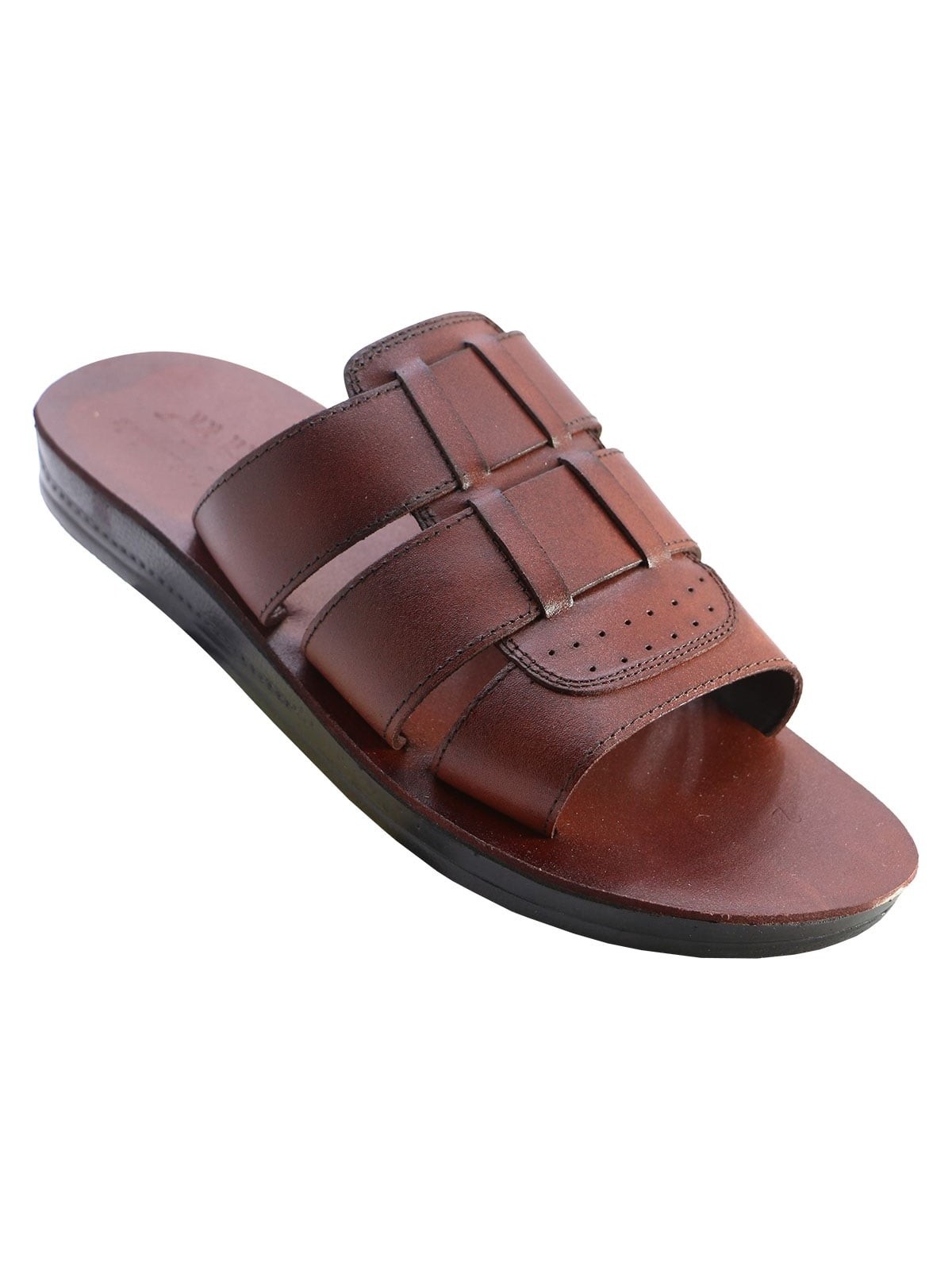 Hermon Handmade Leather Men's Sandals (Brown)