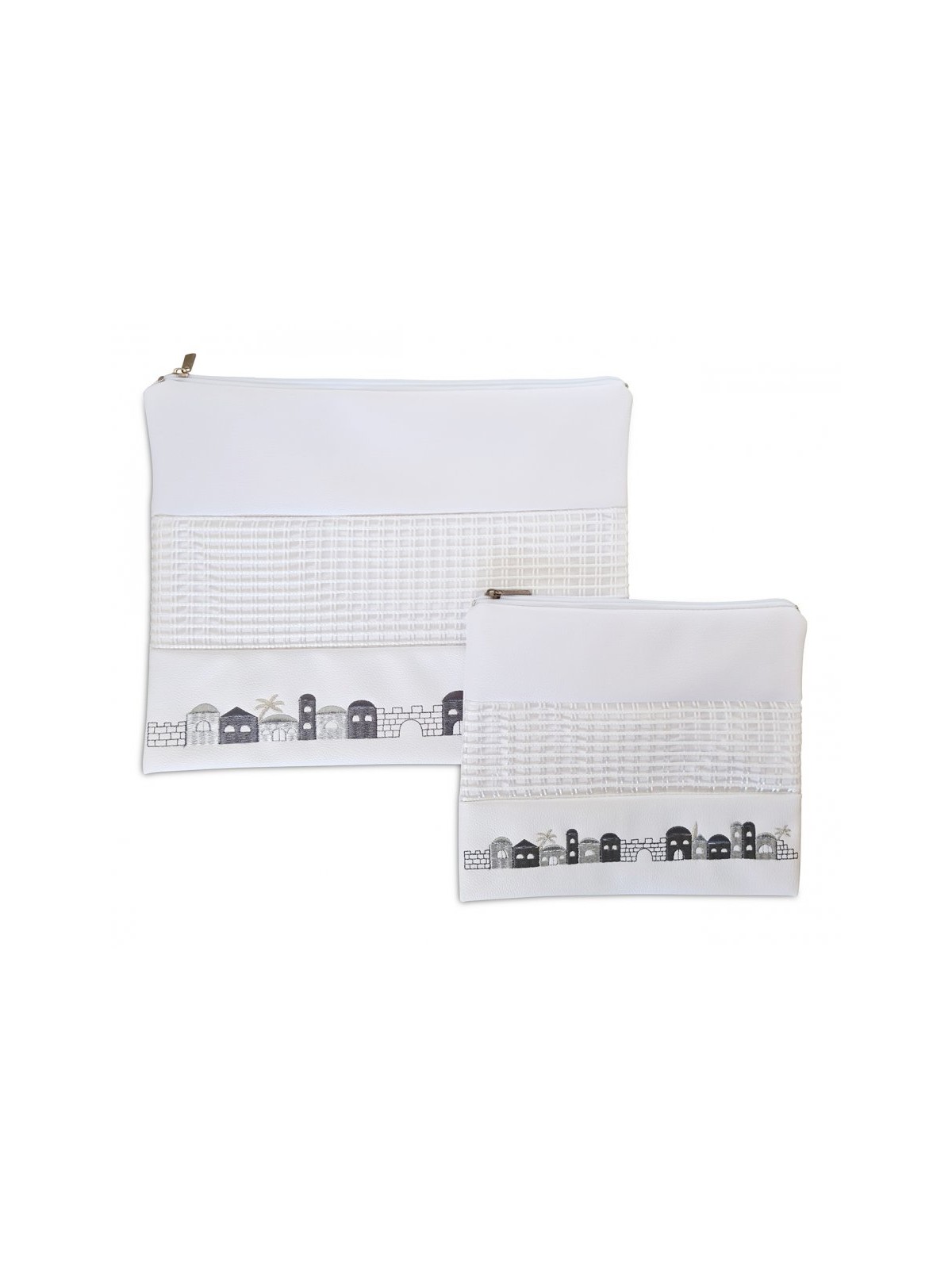 Tallit and Tefillin Bag White Faux Leather ... | Talit & Tefillin Bags