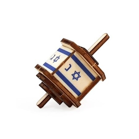 Israeli Flag Dreidel: Do-It-Yourself 3D Puzzle Kit
