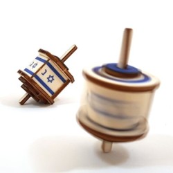 Israeli Flag Dreidel: Do-It-Yourself 3D Puzzle Kit