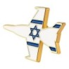 Metal Fighter Jet Lapel Pin with Enamel Israel Flag