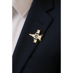 Metal Fighter Jet Lapel Pin with Enamel Israel Flag