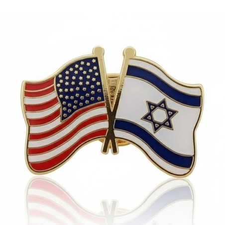 America - Israel Friendship Enamel Metal Lapel Pin