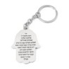 Hamsa Keychain With Tefillat HaDerech (Traveler's Prayer) (Choice of C