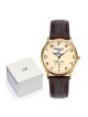 Adi Watches Gold-Plated Israeli Flag Watch with Hebrew Letters - Unise