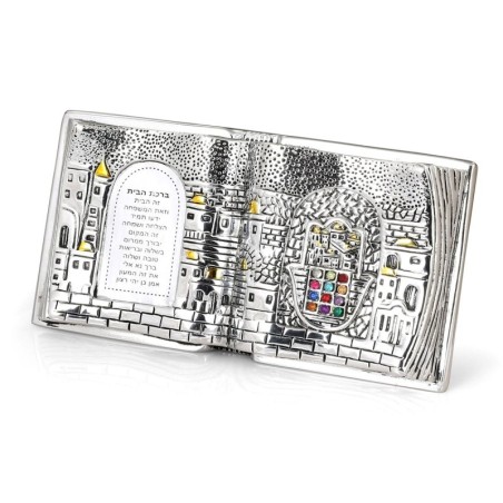 Jerusalem Silver-Plated Book Home Blessing Miniature