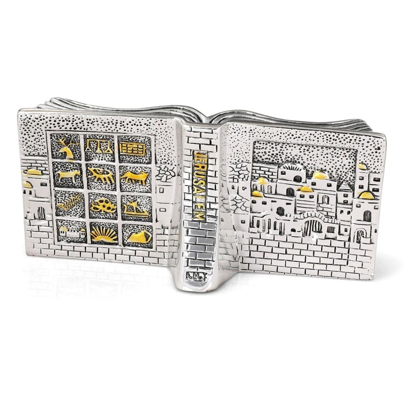 Jerusalem Silver-Plated Book Home Blessing Miniature