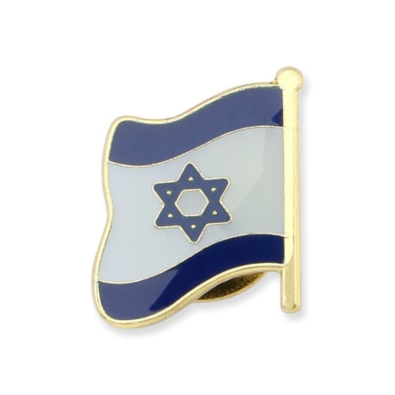 Israeli Flag Enamel Metal Lapel Pin