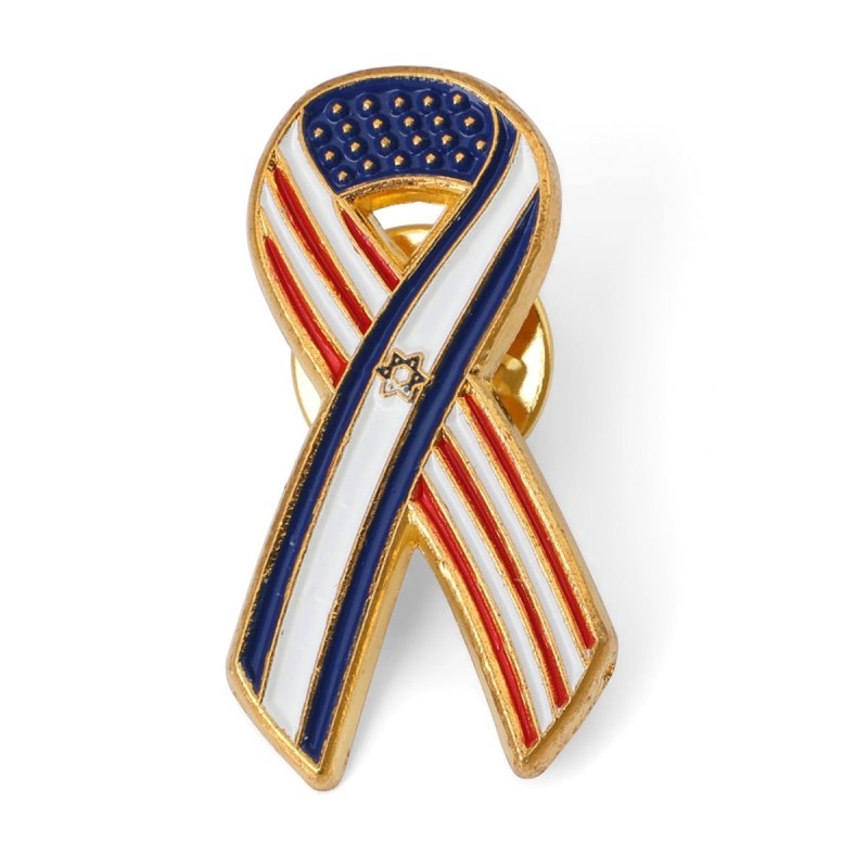 Israel and America United Enamel Lapel Pin