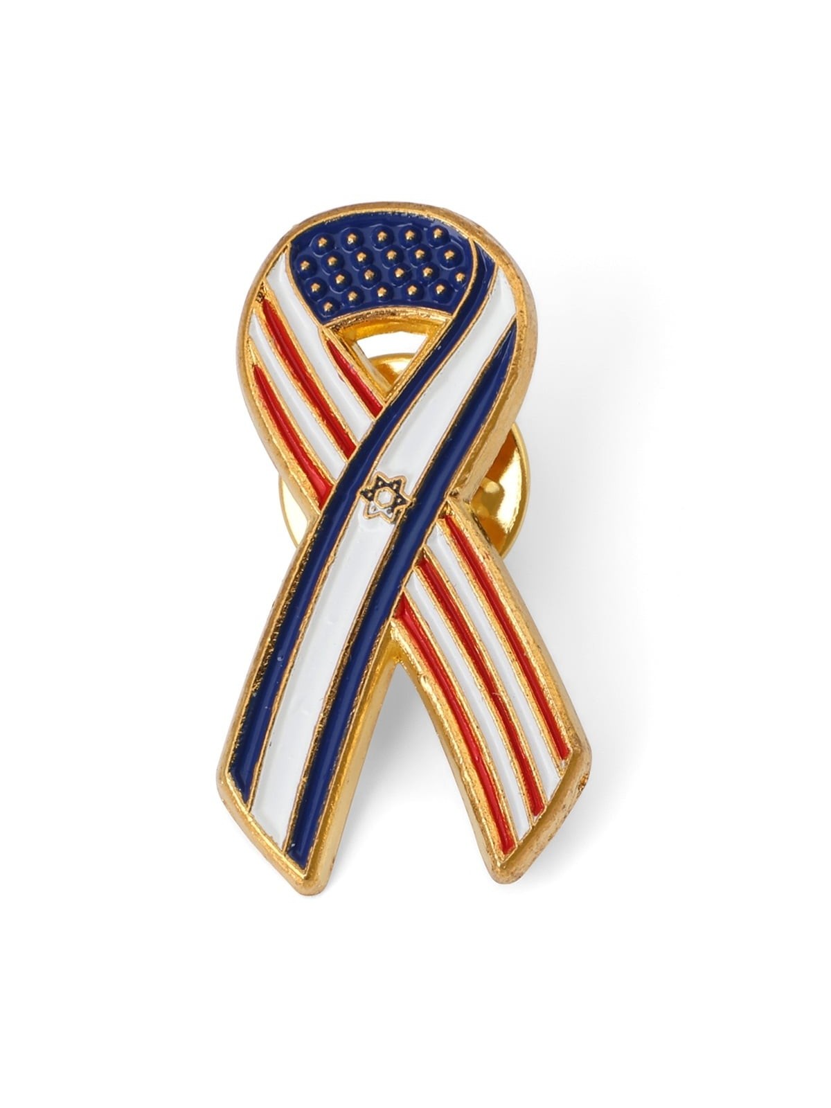 Israel and America United Enamel Lapel Pin