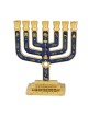 Tribes of Israel Gold Plated 7-Branched Menorah with Star of David