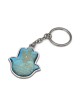Jerusalem Hamsa Keychain With Tefillat HaDerech (Traveler's Prayer)