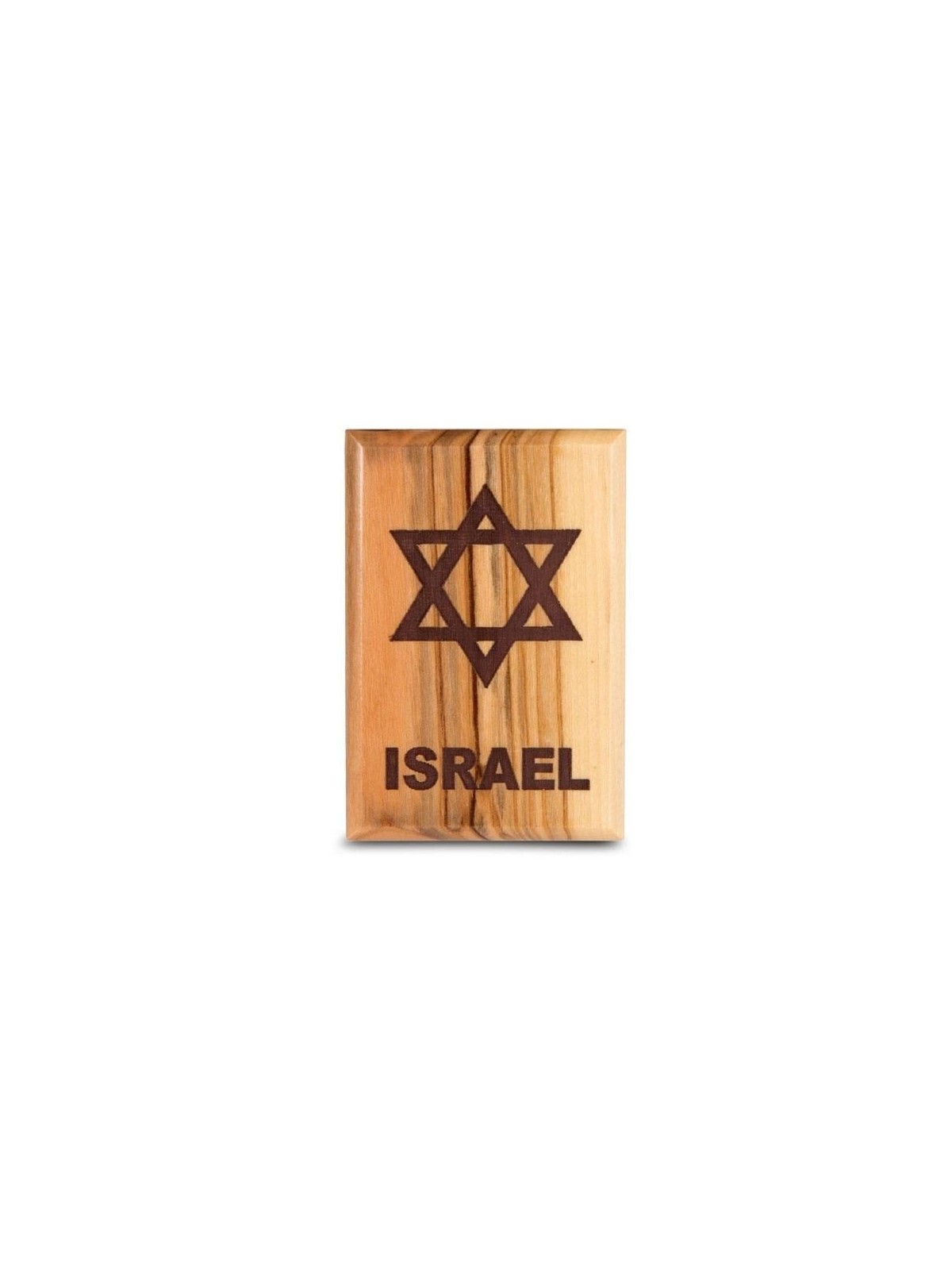 Israel Star of David: Olive Wood Refrigerator Magnet