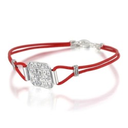 Israel Museum Curative Amulet. Sterling Silver and Leather Bracelet. R