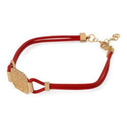 Israel Museum Curative Amulet. Sterling Silver and Leather Bracelet. R