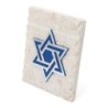 Blue and White Star of David on Jerusalem Stone Standing Plaque