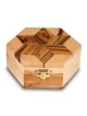 Star of David: Olive Wood Hexagon Jewelry Box