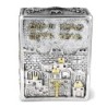 Jerusalem Scenery Silver-Plated and Golden Tzedakah Box