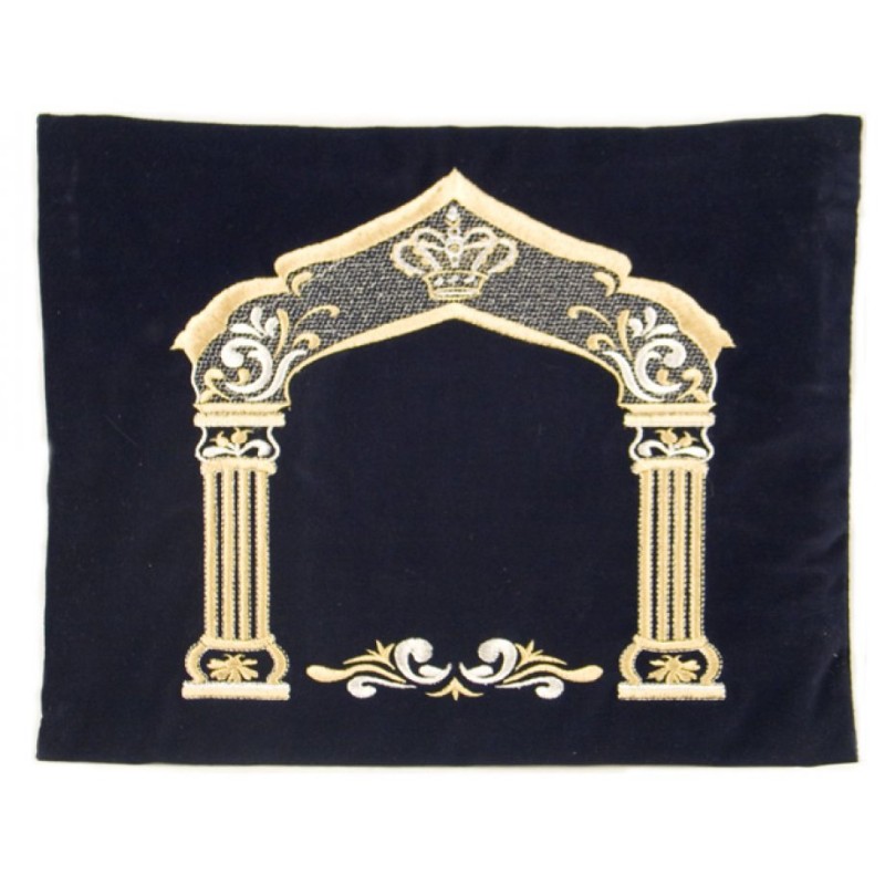 Dark Blue Velvet Tallit Tefillin Bags Gold ... | Talit & Tefillin Bags