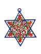Yair Emanuel Metal Star of David - Pomegranates