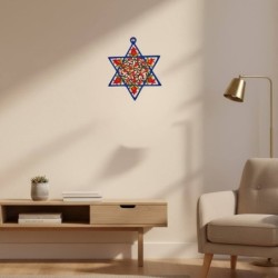 Yair Emanuel Metal Star of David - Pomegranates