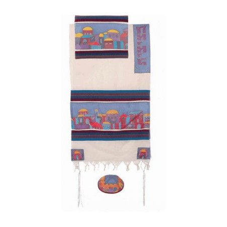 Yair Emanuel Woven Cotton and Silk Tallit... | Jewish Gift from Israel