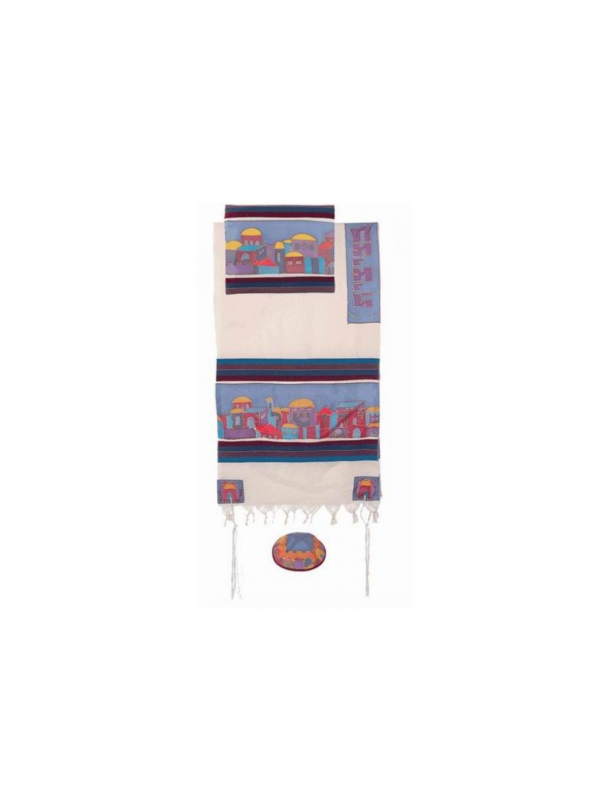 Yair Emanuel Woven Cotton and Silk Tallit... | Jewish Gift from Israel