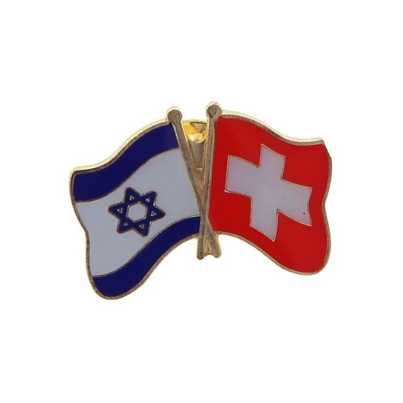 Switzerland - Israel Friendship Enamel Metal Lapel Pin
