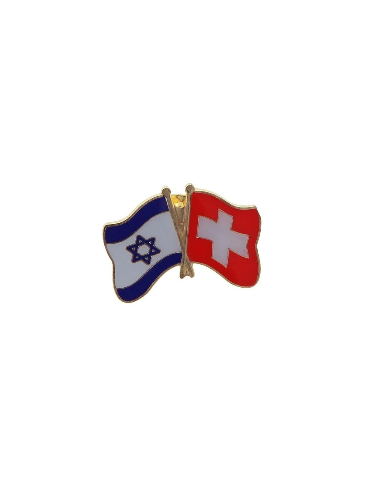 Switzerland - Israel Friendship Enamel Metal Lapel Pin