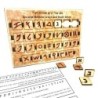 Interactive Ancient Hebrew Script and Rashi Letters Educational Wooden