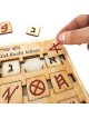 Interactive Ancient Hebrew Script and Rashi Letters Educational Wooden