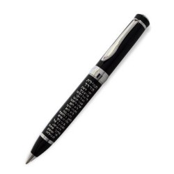 Jerusalem Black Traveler's Prayer Pen - Hebrew