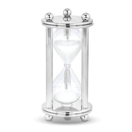Hazorfim Silver-Plated 30-Minute Hourglass