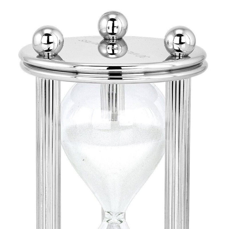 Hazorfim Silver-Plated 30-Minute Hourglass