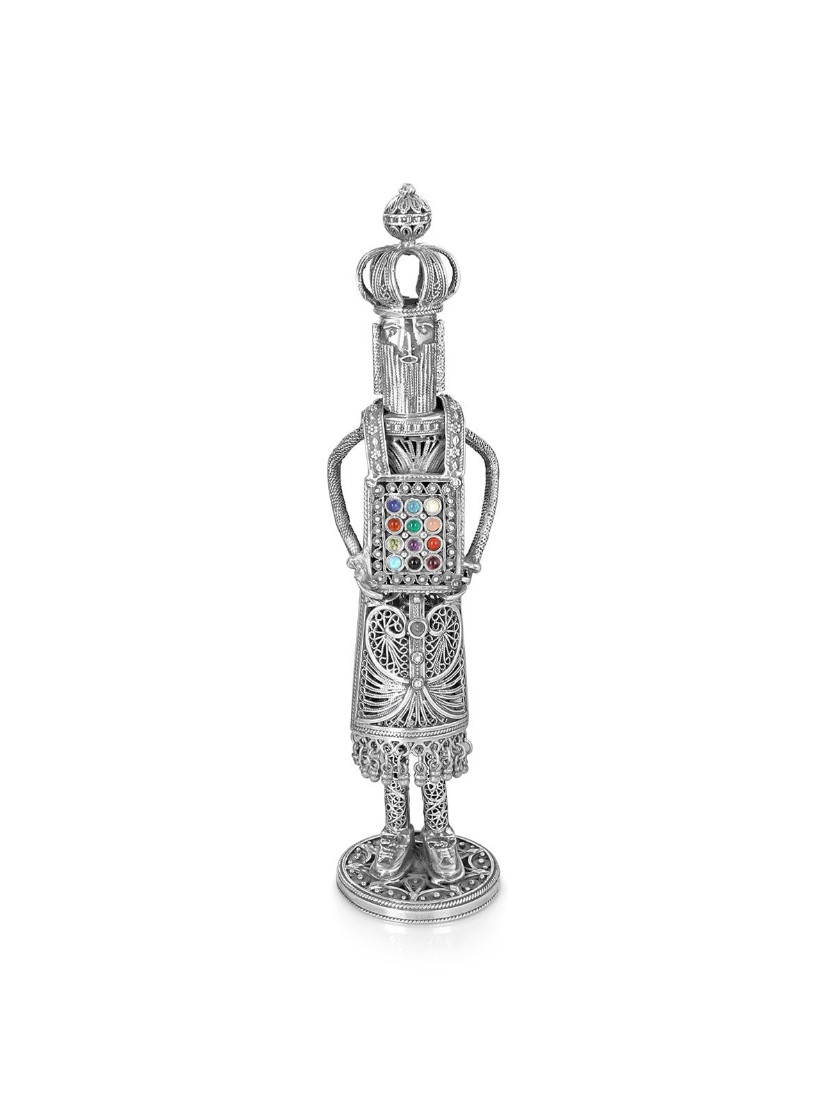 Traditional Yemenite Art Handcrafted Sterling Silver Kohen Gadol (High