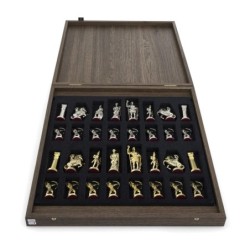 Silver-Plated Greek-Themed Chess Set by Hazorfim