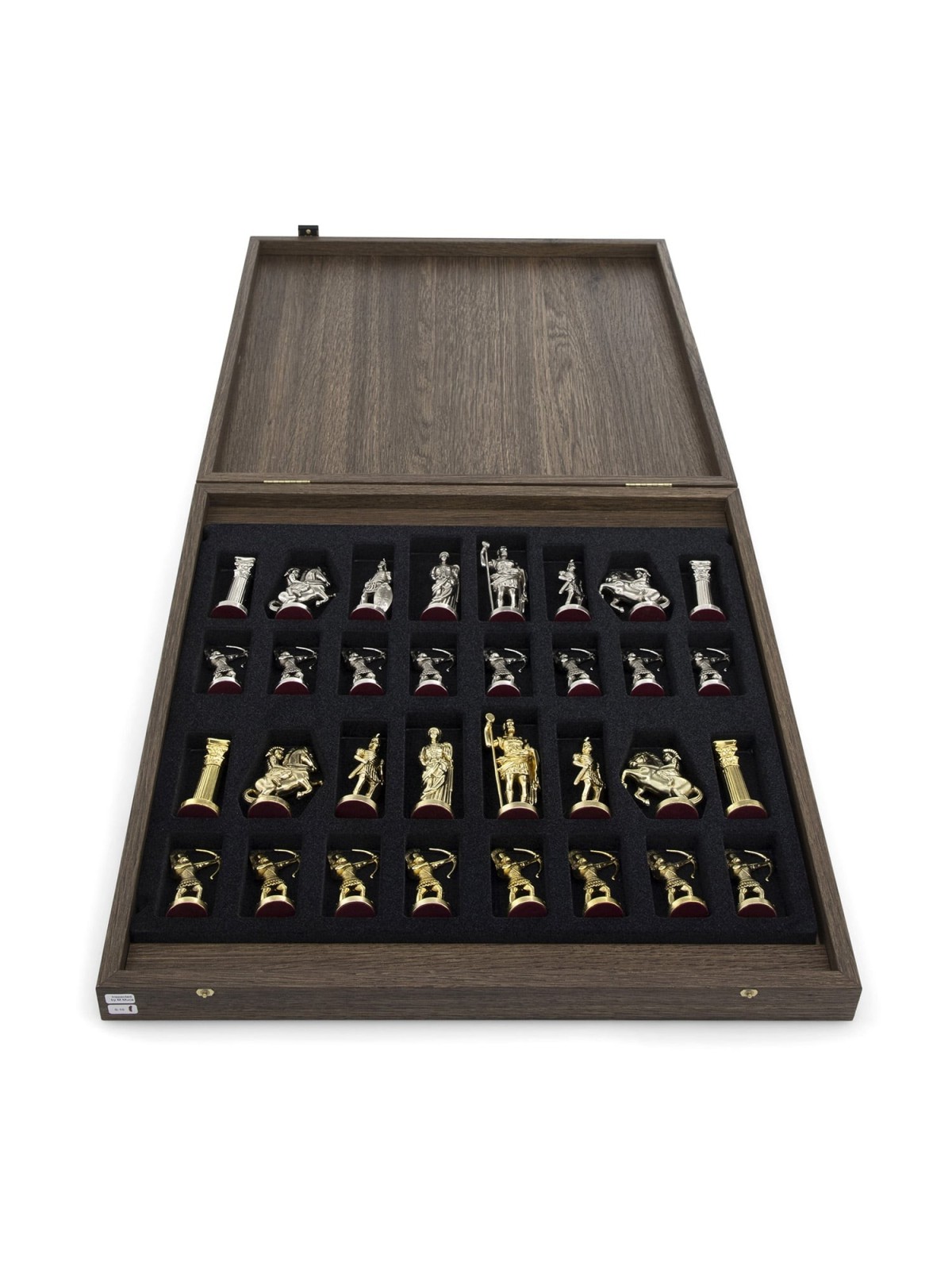 Silver-Plated Greek-Themed Chess Set by Hazorfim