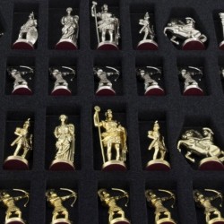Silver-Plated Greek-Themed Chess Set by Hazorfim