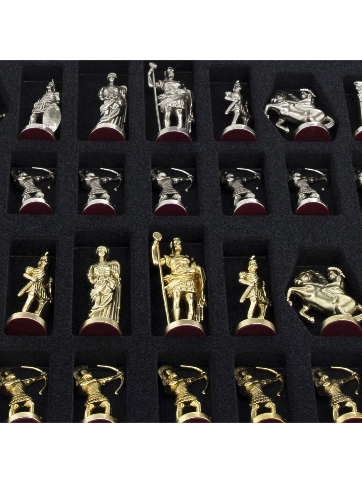 Silver-Plated Greek-Themed Chess Set by Hazorfim