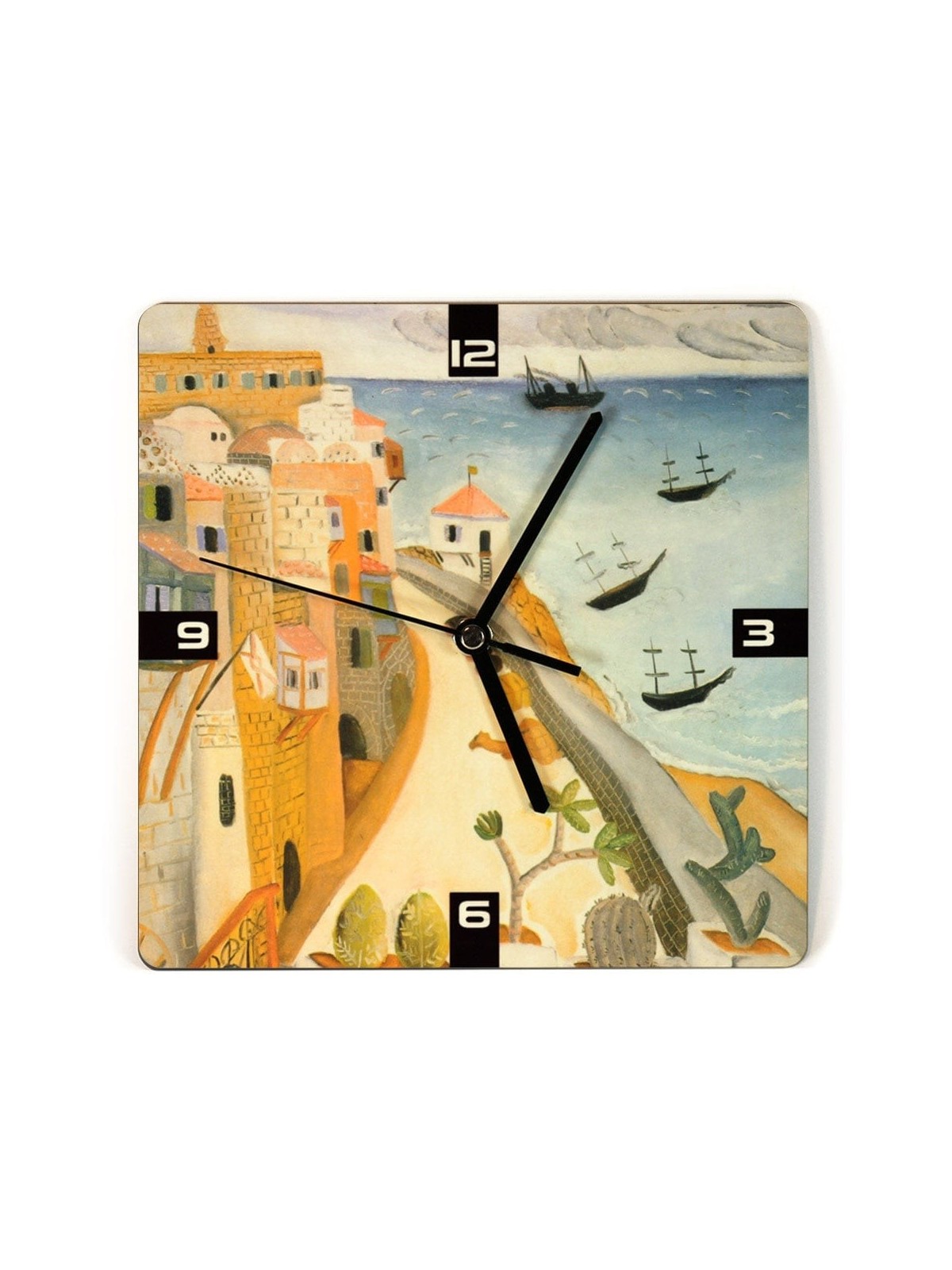 Ofek Wertman Ancient Port of Jaffa Wooden Clock