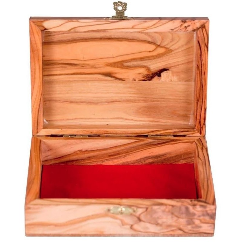 Boîte en bois d'olivier de Jérusalem