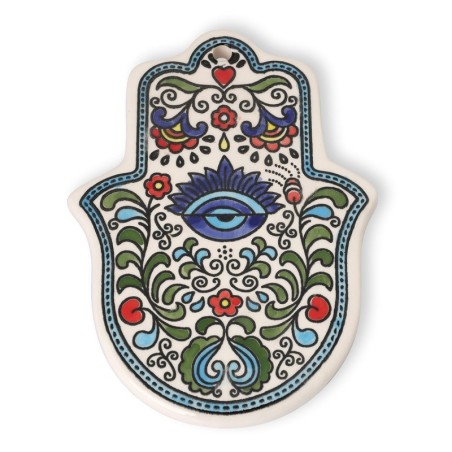 Hamsa Wall Hanging with Eye Design. Armenian Ceramic