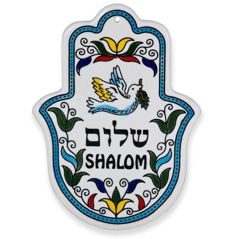 Hamsa Wall Hanging - Shalom. Armenian Ceramic