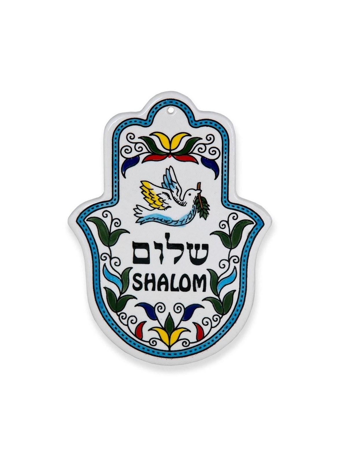 Hamsa Wall Hanging - Shalom. Armenian Ceramic