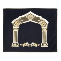 Dark Blue Velvet Tallit Tefillin Bags Silve... | Talit & Tefillin Bags
