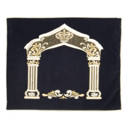 Dark Blue Velvet Tallit Tefillin Bags Silve... | Talit & Tefillin Bags
