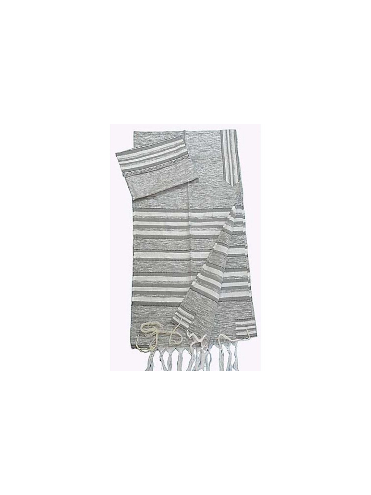 Gabrieli Handwoven Silk Tallit Set Gra... | Gabrieli Hand Woven Tallit